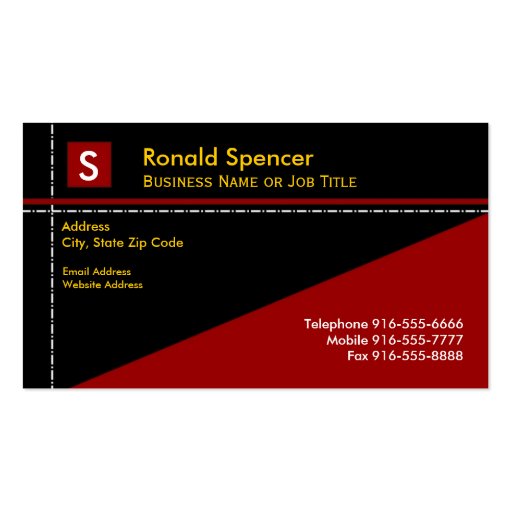 Entrepreneur Business Card (front side)