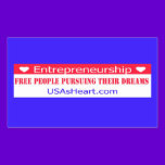 Entrepreneurs Free People Dreams stickers