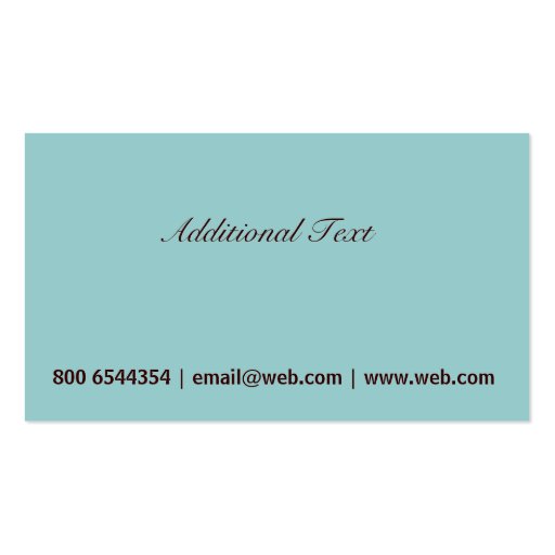 Entreprise Consultant Rep Business Card (back side)