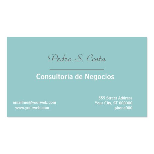 Entreprise Consultant Rep Business Card (front side)