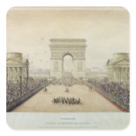 Entry of Napoleon III into Paris Square Stickers