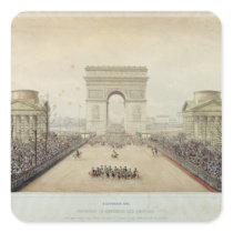Entry of Napoleon III into Paris Square Stickers