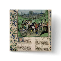 Entry of Young Louis II of Anjou into Paris Pinback Button