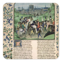 Entry of Young Louis II of Anjou into Paris Square Sticker