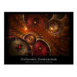 Entwined Dimensions Fractal Artist Card Post Card