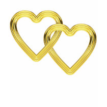 Entwined Gold Hearts Bride and Groom t-shirts