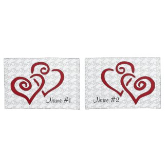 Entwined Hearts Design Pillowcases