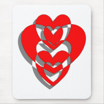 Entwined Hearts Mousemat mousepads