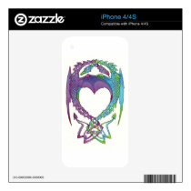 Entwined in love Celtic knot dragon iPhone skin skins