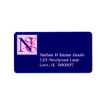 Entwined initials monogram personalized address labels