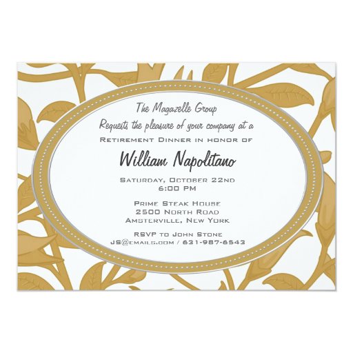 Entwined Retirement Dinner Invitation | Zazzle