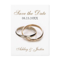 Entwined Rings Save the Date Postcard