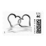 Entwined Silver Hearts Love stamps