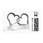 Entwined Silver Hearts Love stamps