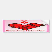 Entwined Valentine Bumper Stickers