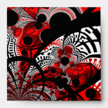 Envelope Abstract Red Black Ventra