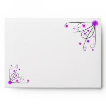 Envelope - Purple & Pink Flower Swirl