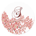 Envelope Seal Flowering Dogwood S Monogram Wedding stickers