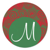 Envelope Seal Labels With Initials Monogram sticker