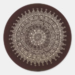 Envelope seals with Indian decoration Round Stickers