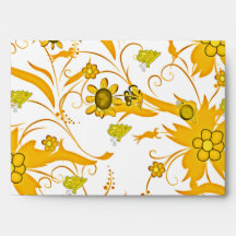 Envelope Spring Flowers Butterflies