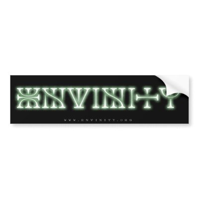 Envinity Font Sticker Bumper Stickers by envinity