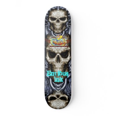 Envious Ink Tattoo & Art Gallery Skateboard by Rob Laux.