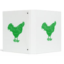 Envious Rooster 3 Ring Binder