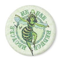 Enviro Green Bee Earth Day Gear magnets