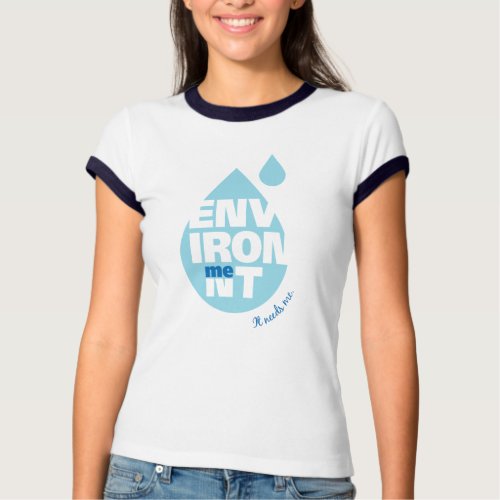 Environment Awareness Typography Art Tee Shirts