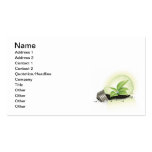 Environment Lightbulb greens plants soil causes en Business Card Template