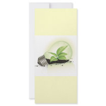 Environment Lightbulb greens plants soil causes en Personalized Rack Card