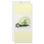 Environment Lightbulb greens plants soil causes en Personalized Rack Card