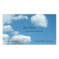 Environment science, blue sky and seaside business card template