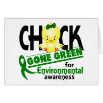 Environmental Chick Gone Green 2 Greeting Cards