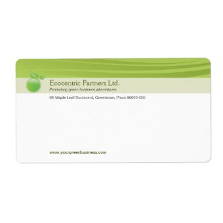 Environmental Company Shipping Label label