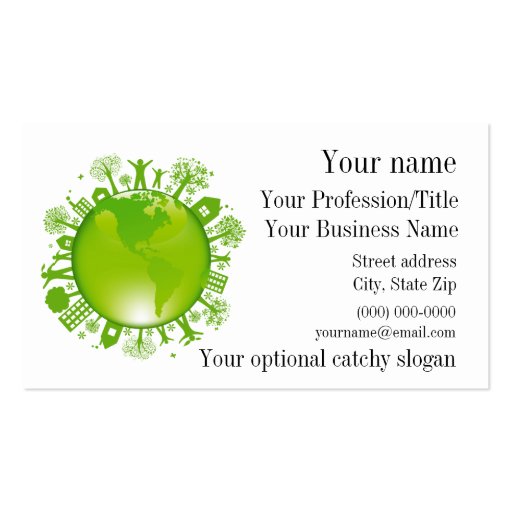 Environmental Design Business Card (front side)