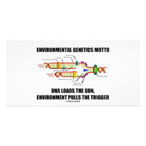 Environmental Genetics Motto DNA Loads Environment Personalized Photo Card