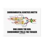 Environmental Genetics Motto DNA Loads Environment Postcard