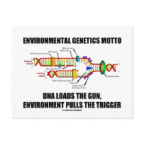 Environmental Genetics Motto DNA Loads Environment Postcard
