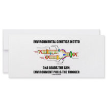 Environmental Genetics Motto DNA Loads Environment Full Color Rack Card