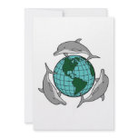 environmental globe and dolphins design personalized invitation