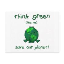 Environmental Green Frog Postcard