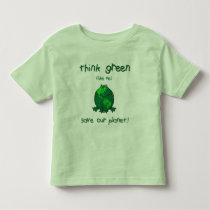 Environmental Green Frog Toddlers T-Shirt.