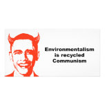 Environmentalism is recycled communism photo cards