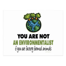 Environmentalist = Vegan, Vegetarian Post Card