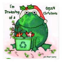 Environmentaly Friendly Christmas Frog posters