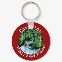 Envision Whirled Peas Keychain by NiftyGaloot Envision Whirled Peas Keychain