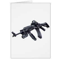 EOTech Sighted Tactical AK-47 Assault Rifle Greeting Cards