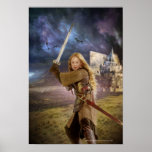 Eowyn Raises Sword Print